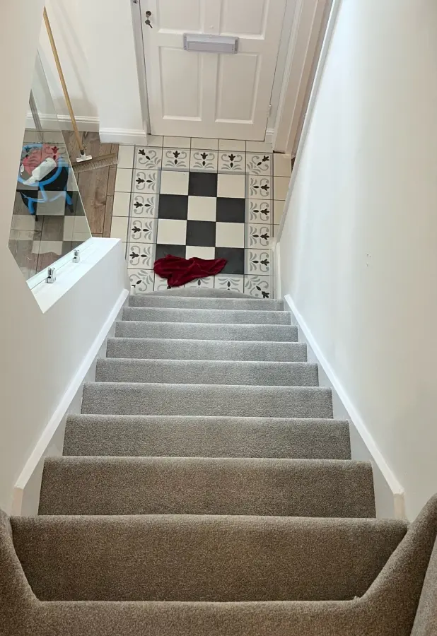Stairs & landing — after cleaning